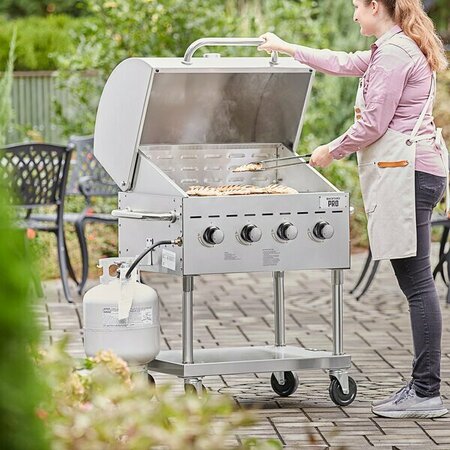 BACKYARD PRO LPG30RD 30in Stainless Steel Liquid Propane Outdoor Grill With Roll Dome 554LPG30RD